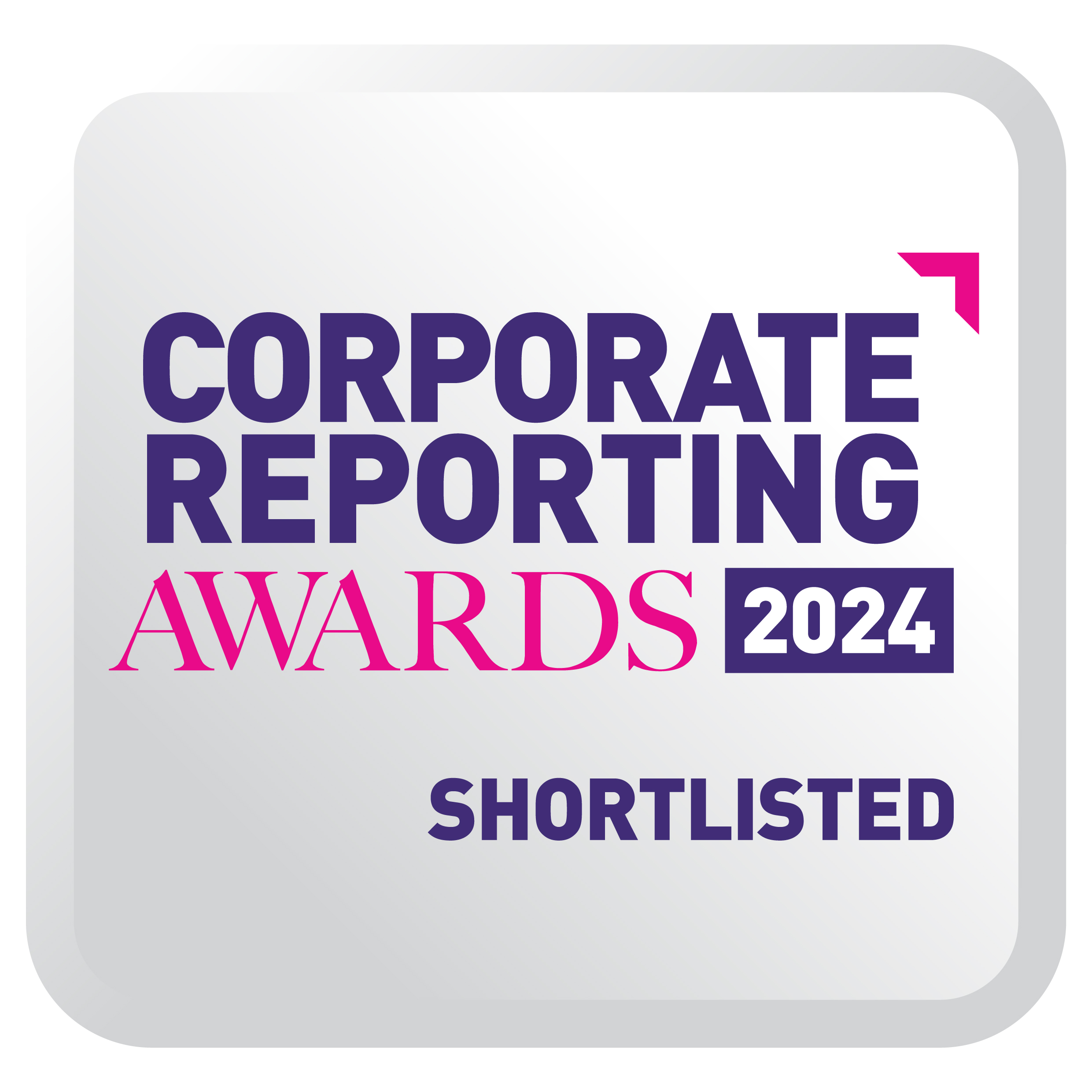 We are shortlisted for the Corporate Reporting Awards 2024 for Sustainability Report of the Year